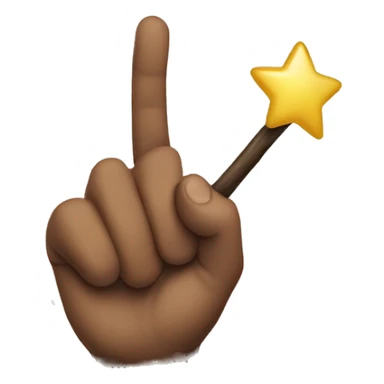 Hand holding wand sticker