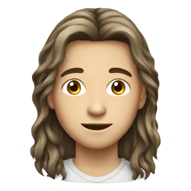 european teenager boy long hair sticker