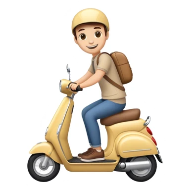 “riding a scooter” sticker