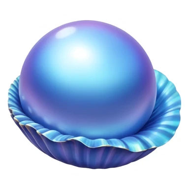 pearl in blue shells sticker