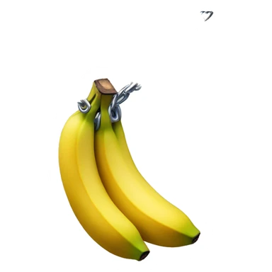 Bananas wrapped in a chain sticker