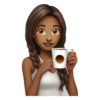 Cute girls with coffee sticker