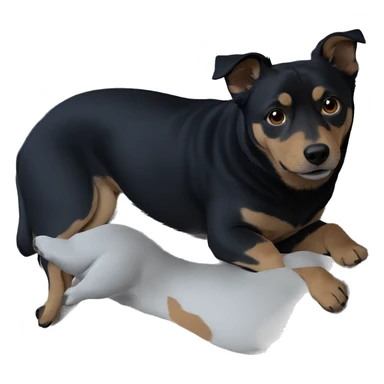 focused dog portrait sticker