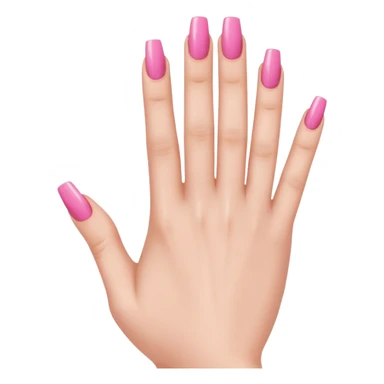 Cute acrylic nails on 5 fingers sticker