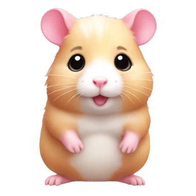 a cute small pink hamster sticker