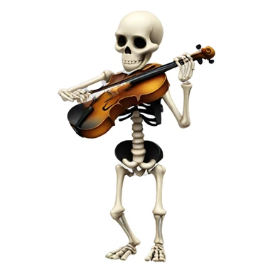 Skeleton playing violin sticker