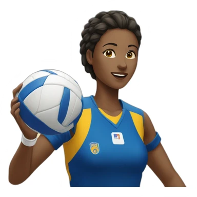 joueuse handball sticker