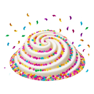 Cinematic Realistic Sparkles & Sprinkles, a delicate swirl of tiny, multicolored sugar confetti and edible glitter, scattered across a smooth reflective surface, each speck glinting under soft ambient light, glowing vibrantly with a dreamy and magical charm. sticker