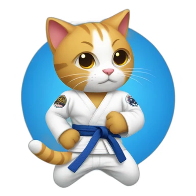 jiu jitsu cat sticker