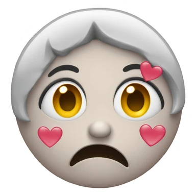 Crying emoji with hearts  sticker