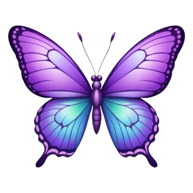 Create a purple butterfly emoji that I can copy and paste. sticker