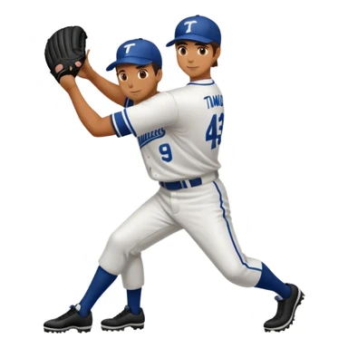 Baseball pitcher doing the tango sticker