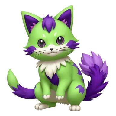 Sprigatito-Floragato-Meowscarada-Pokémon-Fakémon-animal-fusion (full body) sticker