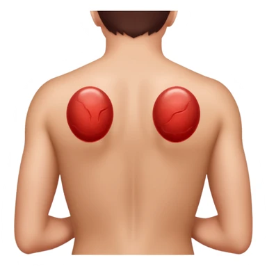 Cupping therapy on back  sticker