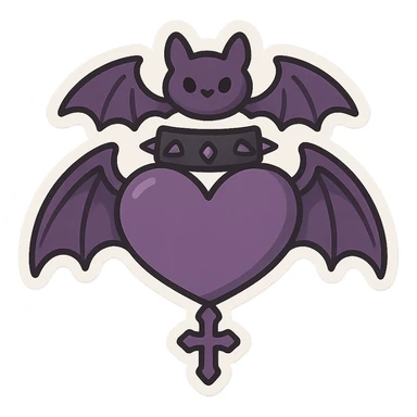 Purple goth object sticker