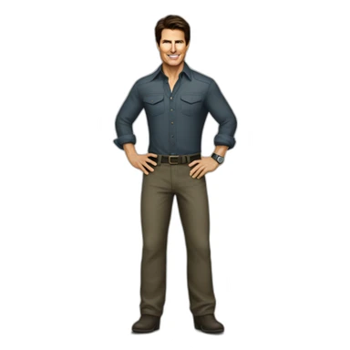 Full body Tom Cruise, Apple sticker