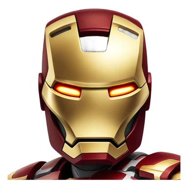 Iron man emoji face  sticker