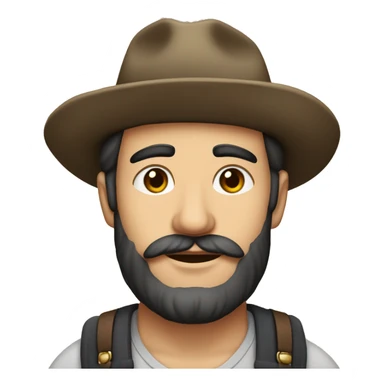 Jovem Moreno de barba com chapéu nordestino  sticker