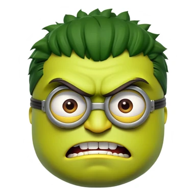 Minion hulk face sticker