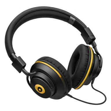 Headphones with music sticker