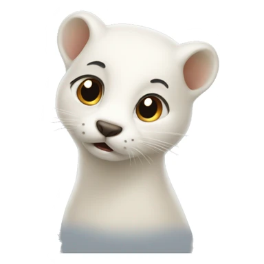 astonished ermine sweating sticker