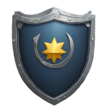 A shield with a Moon and ⚜️ sticker