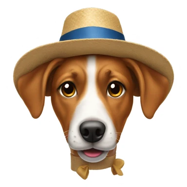 Dog waring a hat sticker