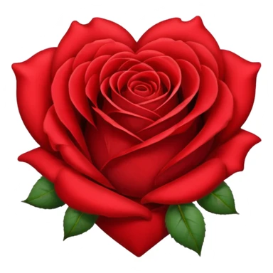 Red rose heart sticker