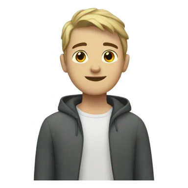 White teen man with plants around him sticker