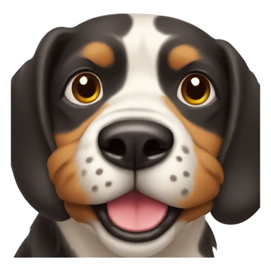 happy staring dog portrait sticker