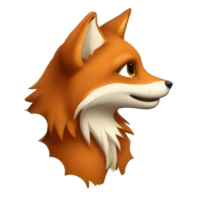 A fox looking up under the grapes, as in Aesop's fairy tale of the fox and the grapes. sticker