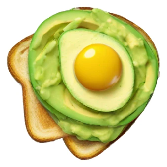 Avocado tost with scrambled eggs sticker