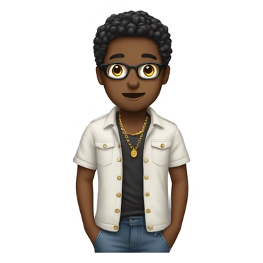 Boy wearing expensive clothes  sticker