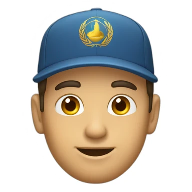 Un hombre con braba y gorra sticker