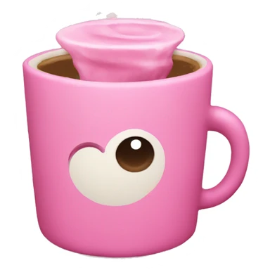 pink coffee cub  sticker