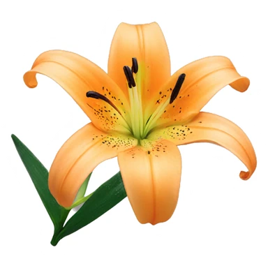 Pale orange lilium sticker