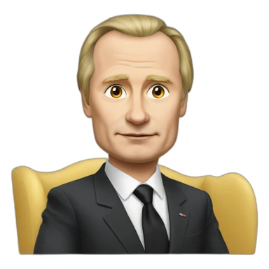 Vladmir Putin with thick hair sticker