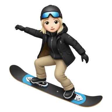 snow board, negative character sticker