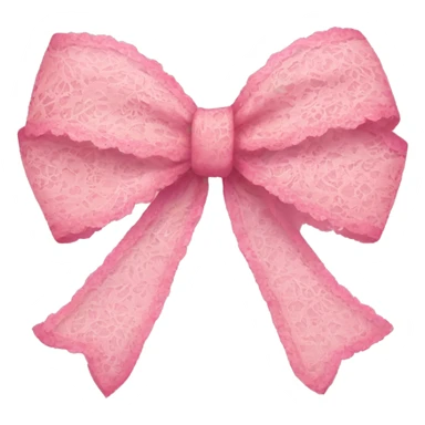 pink lace bow sticker