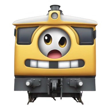 A electric locomotive (With little Kirby eyes on the front of the trains face) sticker