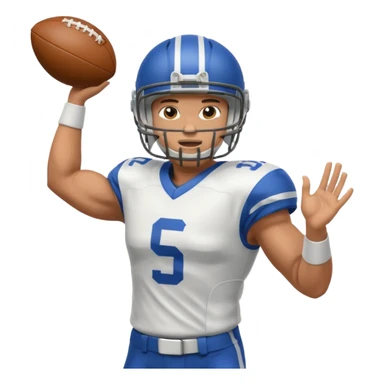 A football player throwing a football sticker