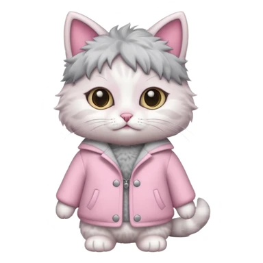 cute baby cat with a outfit sticker