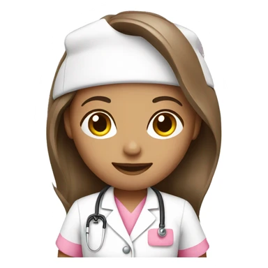 Nurse in pink sticker