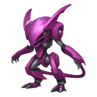a Genesect-Raptor-Fakémon—hybrid with a futuristic visor-helmet full body sticker