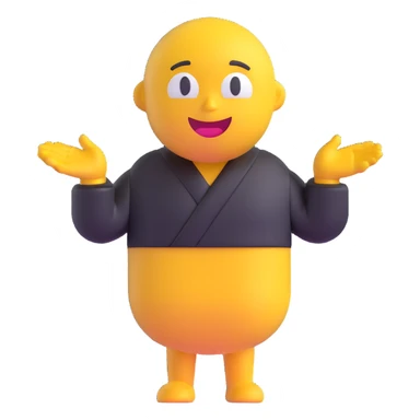 shrug gesture 3d emoji sticker