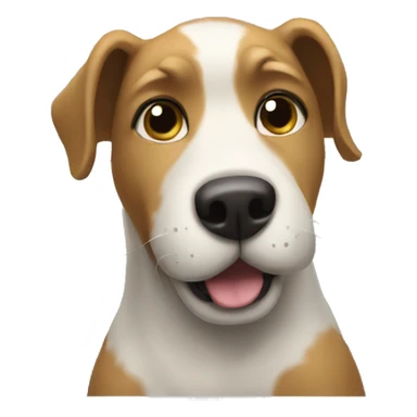 Dog on a train sticker