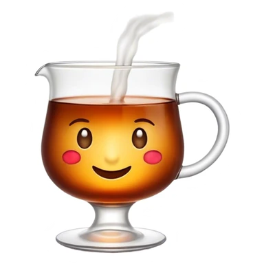 Cinematic Realistic Turkish Tea Pop Culture Emoji, featuring an inviting portrayal of a steaming glass of Turkish tea rendered with rich textures and warm, convivial lighting. sticker