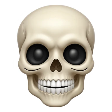 playful squinting skull sticker