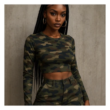 rebone baddie in camo sticker