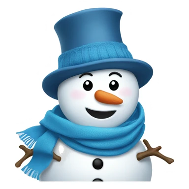 snowman with blue scarf sticker